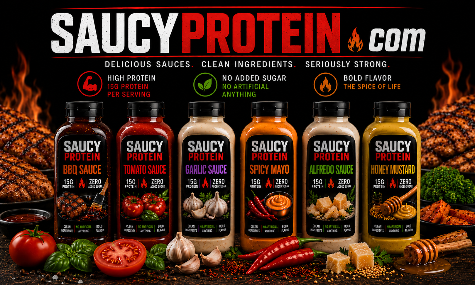Logo for SaucyProtein.com