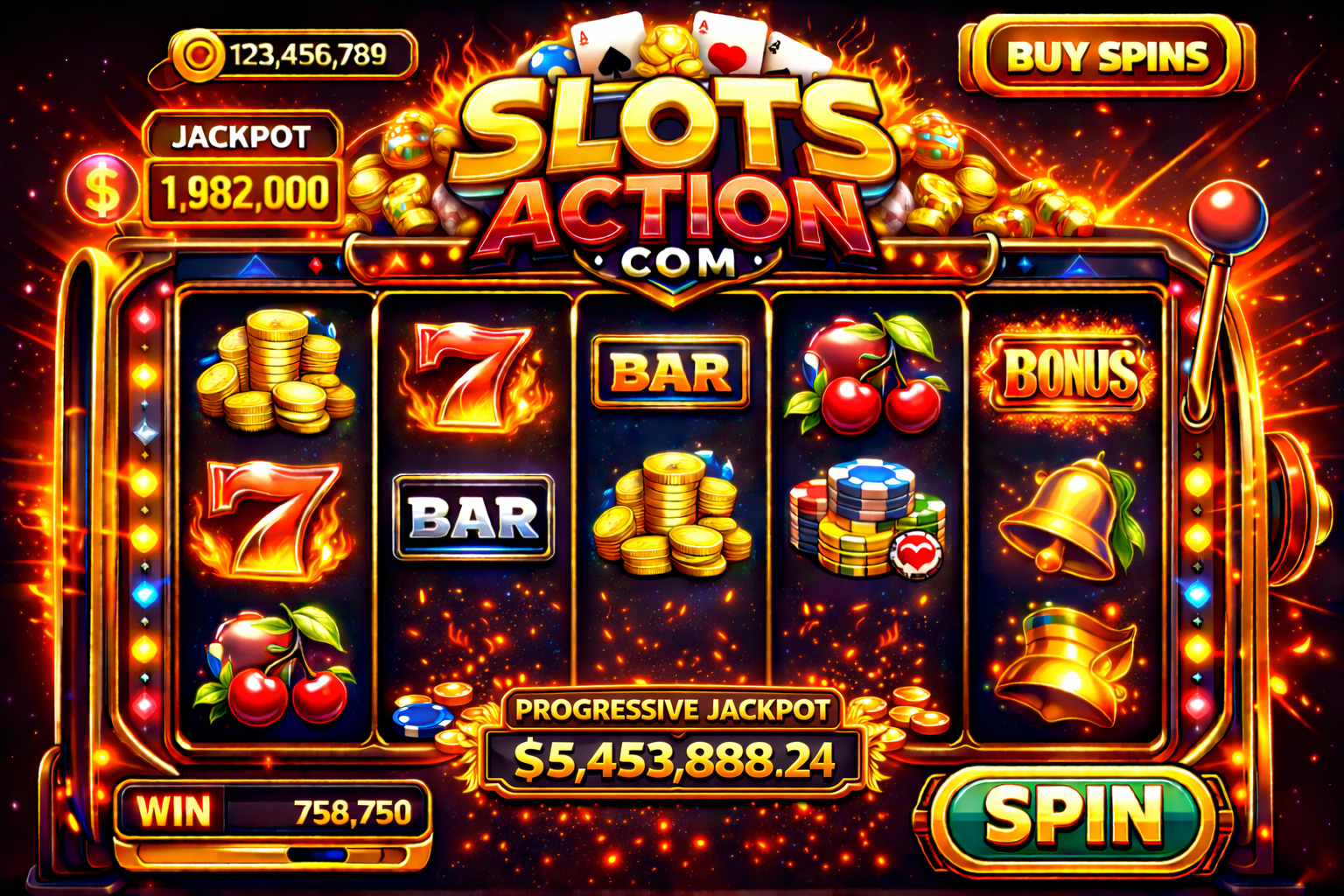 Logo for SlotsAction.com